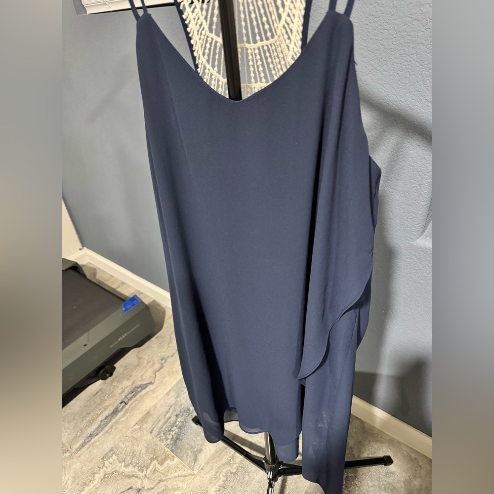 Maurices Midnight Blue Backless Dress with Crochet Accent - Picture 3 of 6